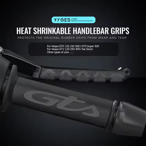 For Vespa GTS 125 150 300 GTS Super GTV 125 250 300 Sei Giorni Heat Shrinkable Handlebar Grips Clutc