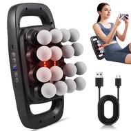 Mirror-Life 16-head massage gun set, red light therapy, silent muscle massage gun for back, shoulder