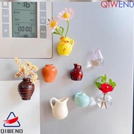 QIWEN Mini Vase Fridge Magnets, Small Handmade Vase Refrigerator Magnet, Creative Resin Decorative U