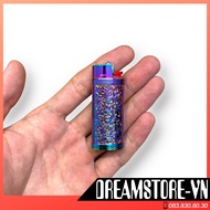 Vỏ Bật Lửa Bic j5 Mini Hoa Văn Kim Loại - Kèm Ruột Bic j5