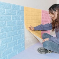 Wallpaper dinding 3D wallpaper dinding Foam Waterproof Self Adhesive Wall Stickers Wallpaper design 