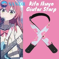 SANDR Bocchi The Rock Guitar Strap, Japanese Anime Guitarhero Yamada Ryo Bass Strap, Anime Merchandi