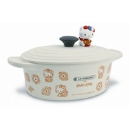 7-11 LE CREUSET Hello Kitty Bamboo Fiber Cast Iron Pot Shape Tableware Beige (LC Taiwan)