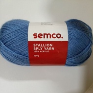 100% STALLION 8 PLY ACRYLIC YARN BLUE