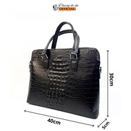 Super Product Crocodile Cowhide Leather Handbagbag - High Quality Men's Office Bag CX113 - Laptop & 