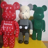 Popular LV xSupreme And Fragment Design Bearbrick 400% Action Figures (random style box)