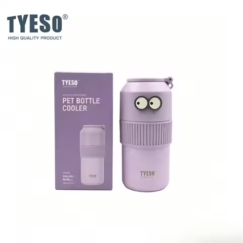 Tyeso High-Performance Insulated Cold Drink Bottle With Eye Portable Lightweight Tumbler Travel Outd