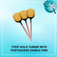 7921P Gold Turner with Portuguese Handle Pink