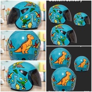 HELM ANAK JUNIOR SNI MOTIF DINO USIA 3-8 TAHUN lingkar kepala maximal 55cm