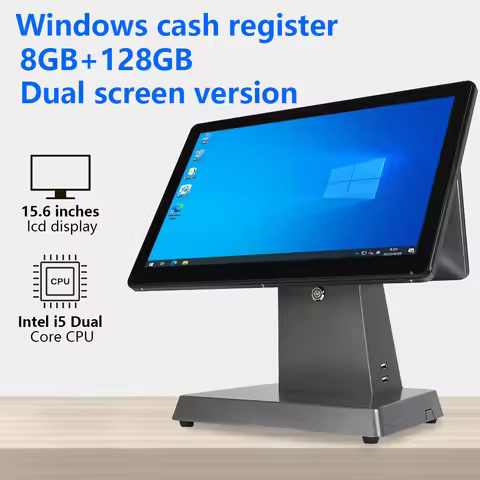 Cash Register Machine pos systems Win10 15.6 inch touch screen for restaurant point of sale systems