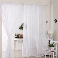 Fineline 2 Panels Pairs Plain Voile Slot Top Rod Pocket Panels Net Voile Curtain