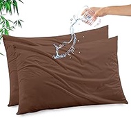 Gogreen Bamboo Rayon Waterproof Pillow Protector, Breathable Pillow Cover, Cooling Pillow Case Prote
