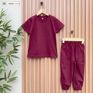 Size S M L XL Children'S Clothes Set Short Sleeve Long Pants Ages 1-7 Years Nana Kids Wears