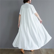 Oladivi Oversized Clothing Plus Size Women Long Dress Korean Style Ladies Fashion Casual Loose Summe
