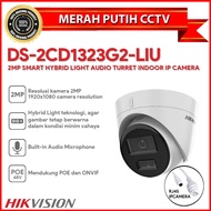 HIKVISION DS-2CD1323G2-LIU 2MP SMART HYBRID LIGHT AUDIO TURRET INDOOR IP CAMERA