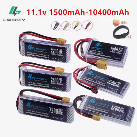 11.1V LiPo Battery 3S 1500mah 1800mAh 2200mah 2800mAh 3000mAh 3300mAh Deans T Connector XT60 For RC 