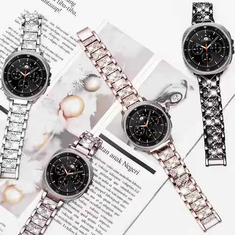 Women’s Diamond Band For Samsung Galaxy Watch 8 40mm 44mm 8 Classic 46mm Watch Strap for Galaxy Watc