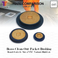 Fortech HEAVY DUTY Brass Clean Out High / Low Packet Bushing 2"/4"/6" Cap Plug Septic Tank Cover