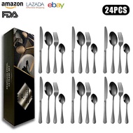 Tablee set Stainless Steel 24-Piece set Cutlery set Cutlery Spoon set Gift Western Food Cutlery Spoo