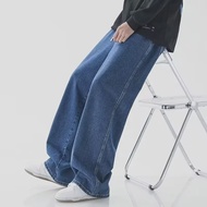 Quần Jean Nam Baggy Oversize Ống Thẳng Quần Denim Rộng Rãi Màu Đơn Giản Phong Cách Y2K Quần Dài Ống 