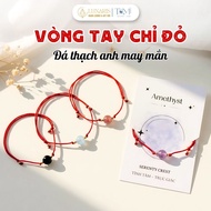 Lucky Quartz Red Thread Bracelet, Attract Wealth, Positive Energy Quartz Bracelet Crystal Bracelet