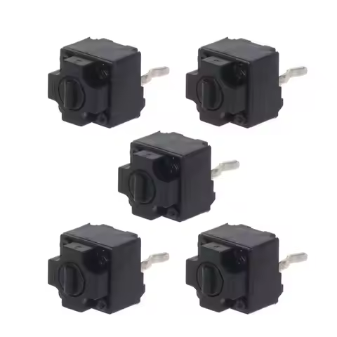 5Pcs Original Mouse Square Micro Switch Button EVQP0E07K Baolei Shark IE4.0 Black Spots 6x6x7.45