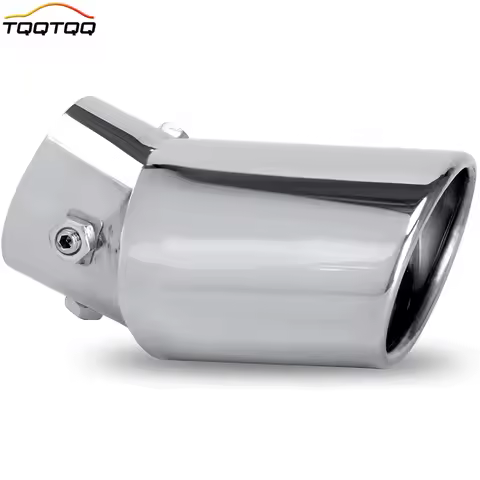 1.5-2.25 Inch(3.81cm-5.7cm) Adjustable Inlet Exhaust Tips, Bolt-On Design Chrome Plated Stainless St