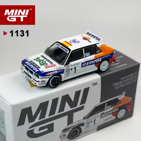 MINIGT 1:64 Lancia Delta HF Integrale Evoluzione #1 MGT Alloy Car Model 1131