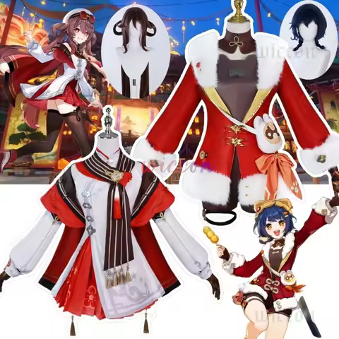 2025 Genshin & Impact Hu Tao Cherries Snow Laden Cosplay Costume Lantern Rite New Skin Xiang Ling Xi