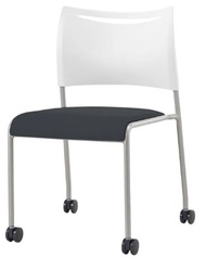 IRIS Ohyama Japan - LTS Meeting Chair with Wheels - LTS-4C-F Blue/Green/Gray