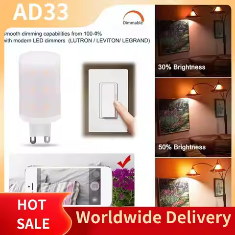 Top Deals 2-Pack Tuya Wifi G9 Smart LED 6W Light Bulbs, Dimmable With Voice Control, EU Plug, For Ho