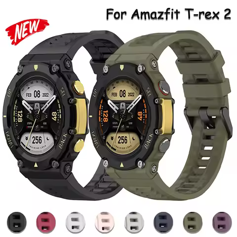 Silicone Sport Band for Huami Watch Amazfit T-rex 2 Adjustable Strap for T-rex 2 Replacement Bracele