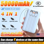 ⚡malaysia stock⚡4 in 1 power bank 50000mAh fast charging 3c certificates 3c powerbank digtal display