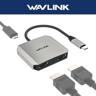 WAVLINK Dual 4K HDMI Adapter USB C to HDMI Converter With 87W Power Delivery For MacBook Pro/Air