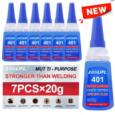 LOOLIFL401 Multi-Purpose Super Glue Cyanoacrylate Adhesive 20g Instant Fast Adhesive Rubber Wood Gla