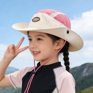 Topi Nelayan Kids CowBoy Hat Wide Brim Farmers Mixed Color Cap Sun Fisherman Bucket Hat Outdoor Sun 