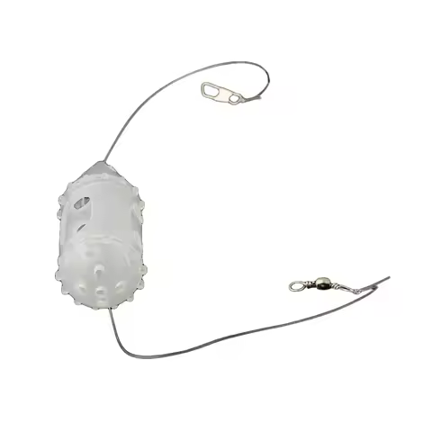 High-Quality Maggot Feeder Practical Uniqued Slotted Frame Design Range From 5g To 15.5g Clear Plast