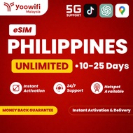 Yoowifi Instant eSIM Philippines | Long Stay 10-25 Days | Daily Data