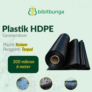 Plastik HDPE Geomembran 300 Micron Lebar 6 M Tebal Kolam Ikan Koi Lele