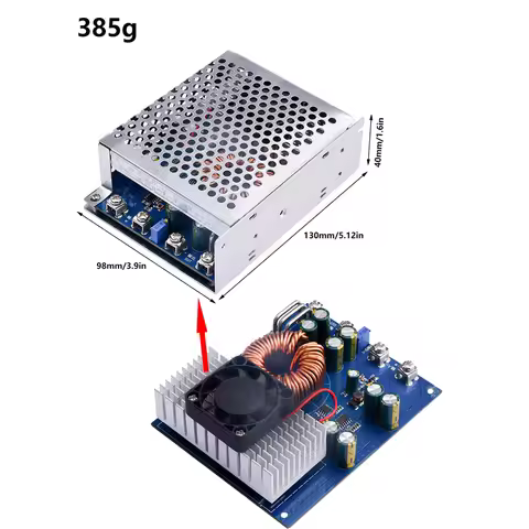 50A 1000W Step Down Power Supply Module DC 25V-90V to DC 2.5V-50V Buck Converter Wide Voltage Stabil