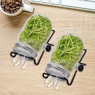 [JISADER] 2x Jar Sprouting Lids for Canning Jars with 2 Sprouting Stands Sprouting Jar