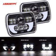 ANMINGPU ไฟหน้า Led 300W 5X7ไฟหน้าลำแสงปิดผนึก Led ไฟหน้าลำแสงสูงต่ำสำหรับ Jeep Wrangler Yj Cherokee