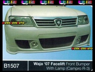 B1507 Proton Waja 07 Facelift Fiber Front Bumper With Lamp (Campro R3) Body kit Bodykit