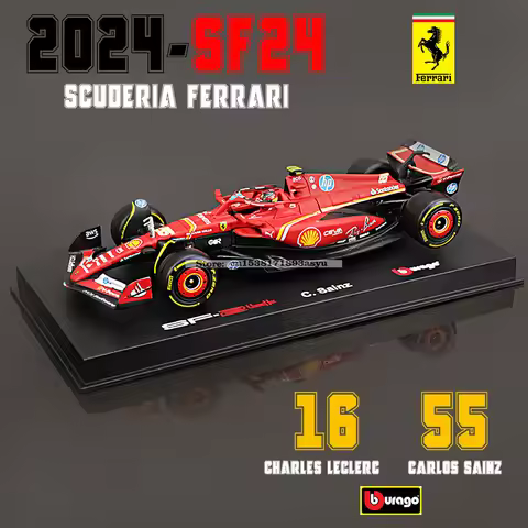 Bburago 1:43 f1 2024 Ferrari SF24 #16 lecler #55 sainz jr. legierung auto druckguss modell spielzeug