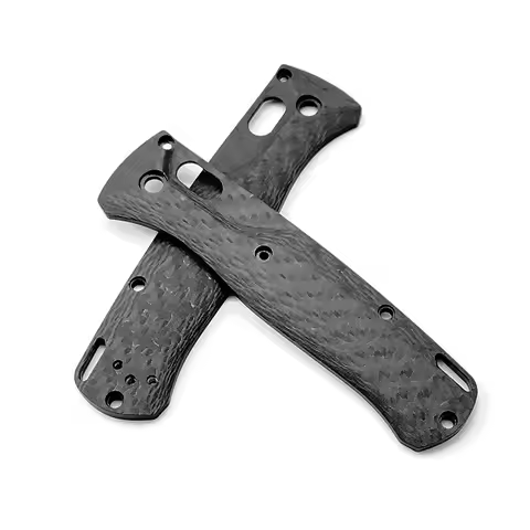 1pair Full 3K Carbon Fiber Material Handle Scales for BM Bugout 535 Folding Knife Patch Material DIY
