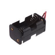 (SMTGDP11) AA Battery Holder 6V for 4 x AA Batteries Black Plastic Storage Box AA Battery Case Dual