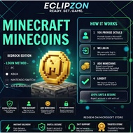 Minecraft Minecoins Bedrock Edition PC XBOX Microsoft Store Code Top Up Murah⁠