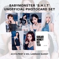 [SET] BABYMONSTER ‘SUGAR ICE TEAHONEY Unofficial Photocard Set Ahyeon Ruka Asa Pharita Chiquita Rami