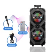 ZQS-8212 20Wx2 Portable Wireless Karaoke Bluetooth Speaker 8.5X2 inches wireless mic