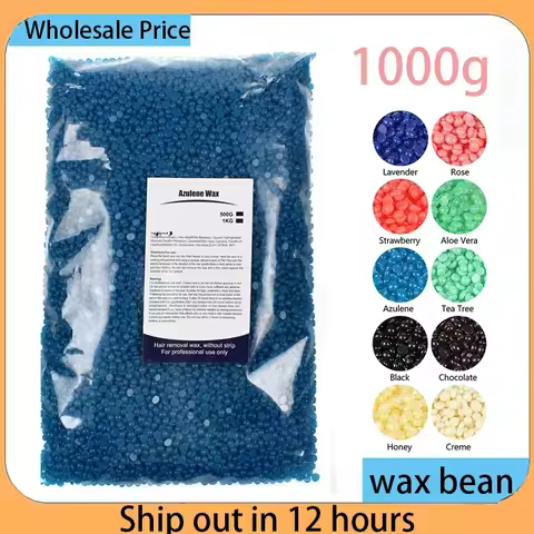 1000g Wax Beans Depilatory Hot Film Painless Waxing Beads Hard Wax Beans Heating Wax Machine Bikini 